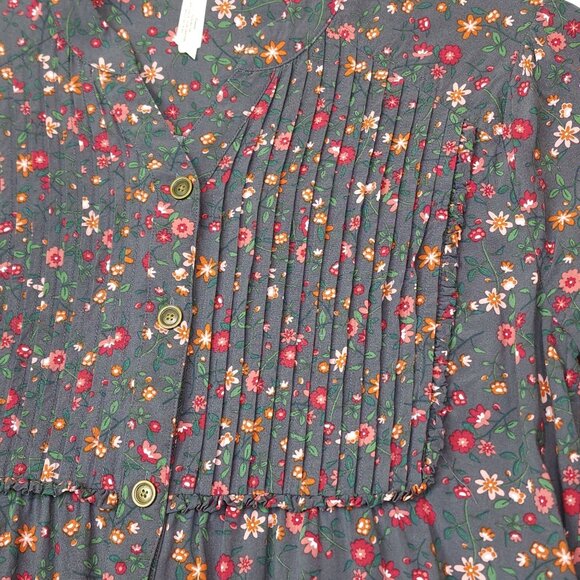 Matilda Jane Womens M Floral Button-Down Tunic Top 100% Rayon - Picture 8 of 13